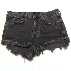Black Denim Shorts